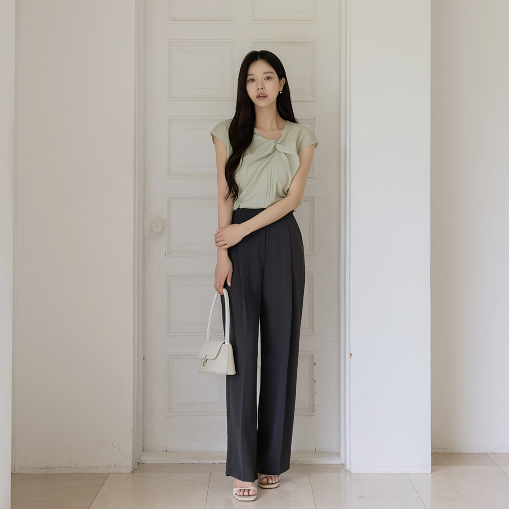 Soft The Back Banding Semi- wide fit Slacks