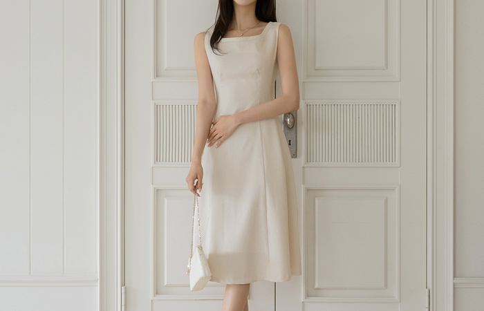 A-line Span Set-up Sleeveless shirts Dress