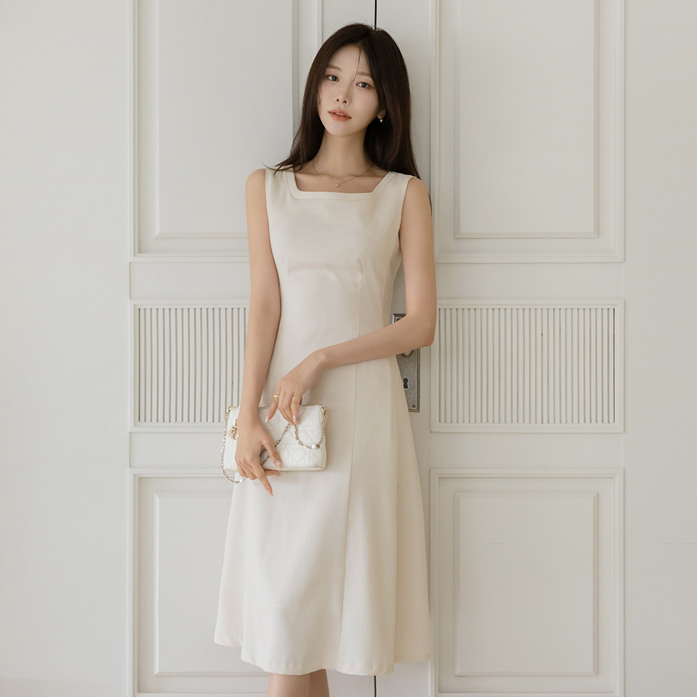 A-line Span Set-up Sleeveless shirts Dress