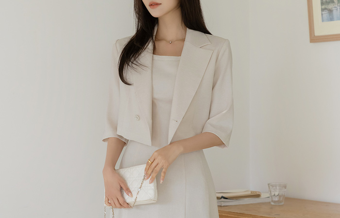 Polo Span Crop Set-up Jacket