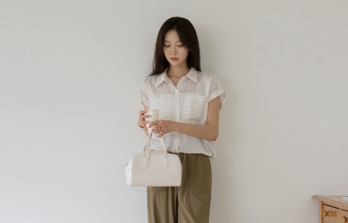 Polo Stripe Linen String Shirt