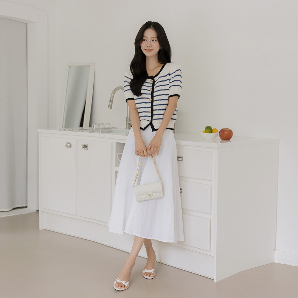 Rustlingly 훌 A-line Back Banding Skirt