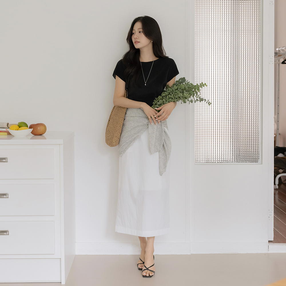 Cool&Rustlingly H-line Long Skirt