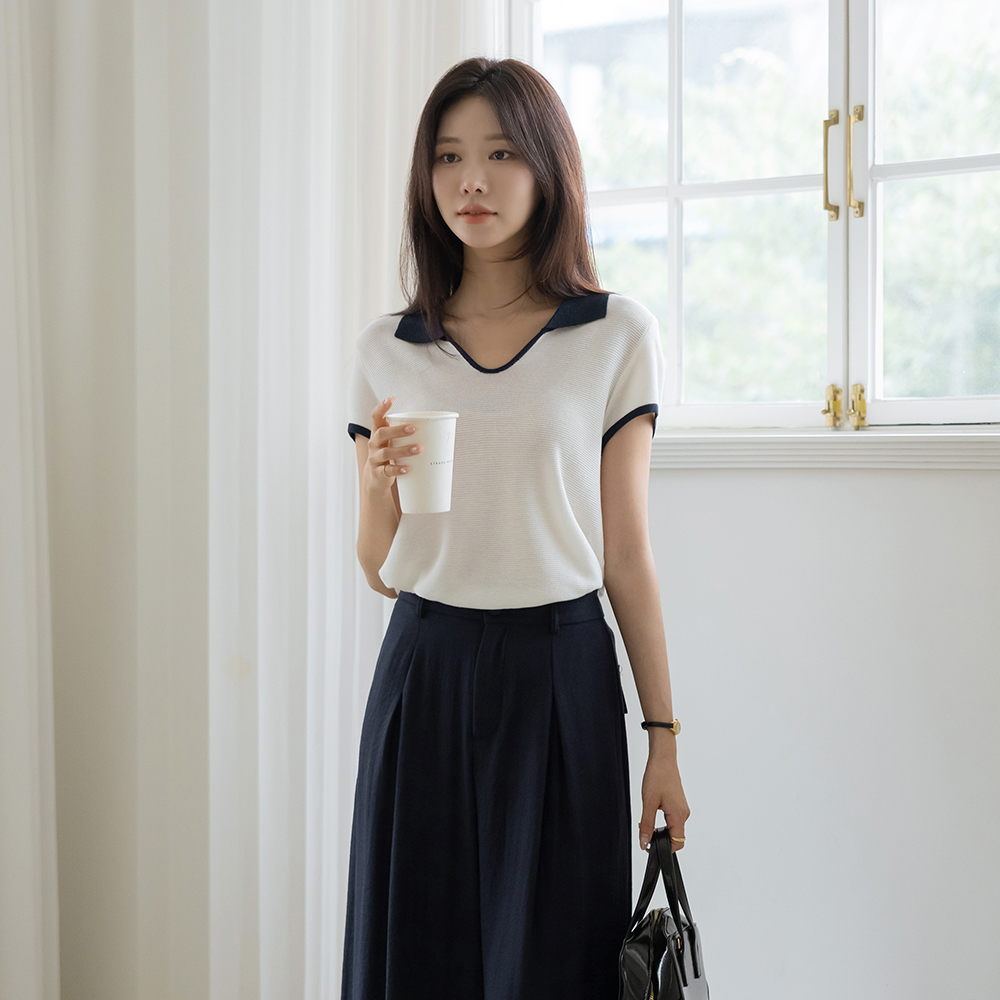 Colorful Color Combination Basic Fit Knit