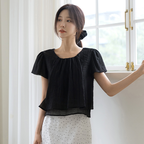 Bag Slit Double Blouse