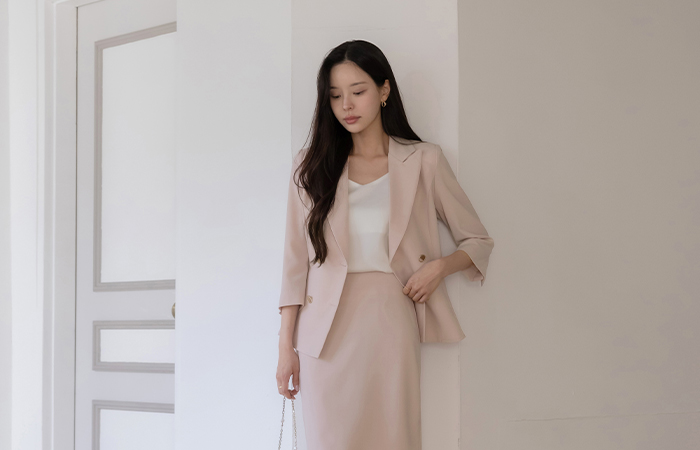 Polo Peplum Set-up Jacket