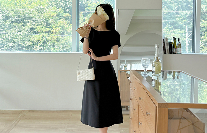 Tulip Sleeves Two-piece Style A-line Dress
