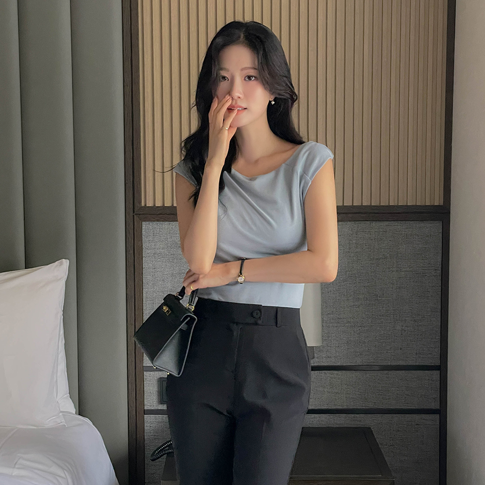 Seri Shirring Unbalance Span T-shirt