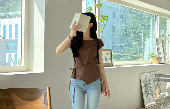 Wrap Style Strap Belt 쫀득 Span T-shirt