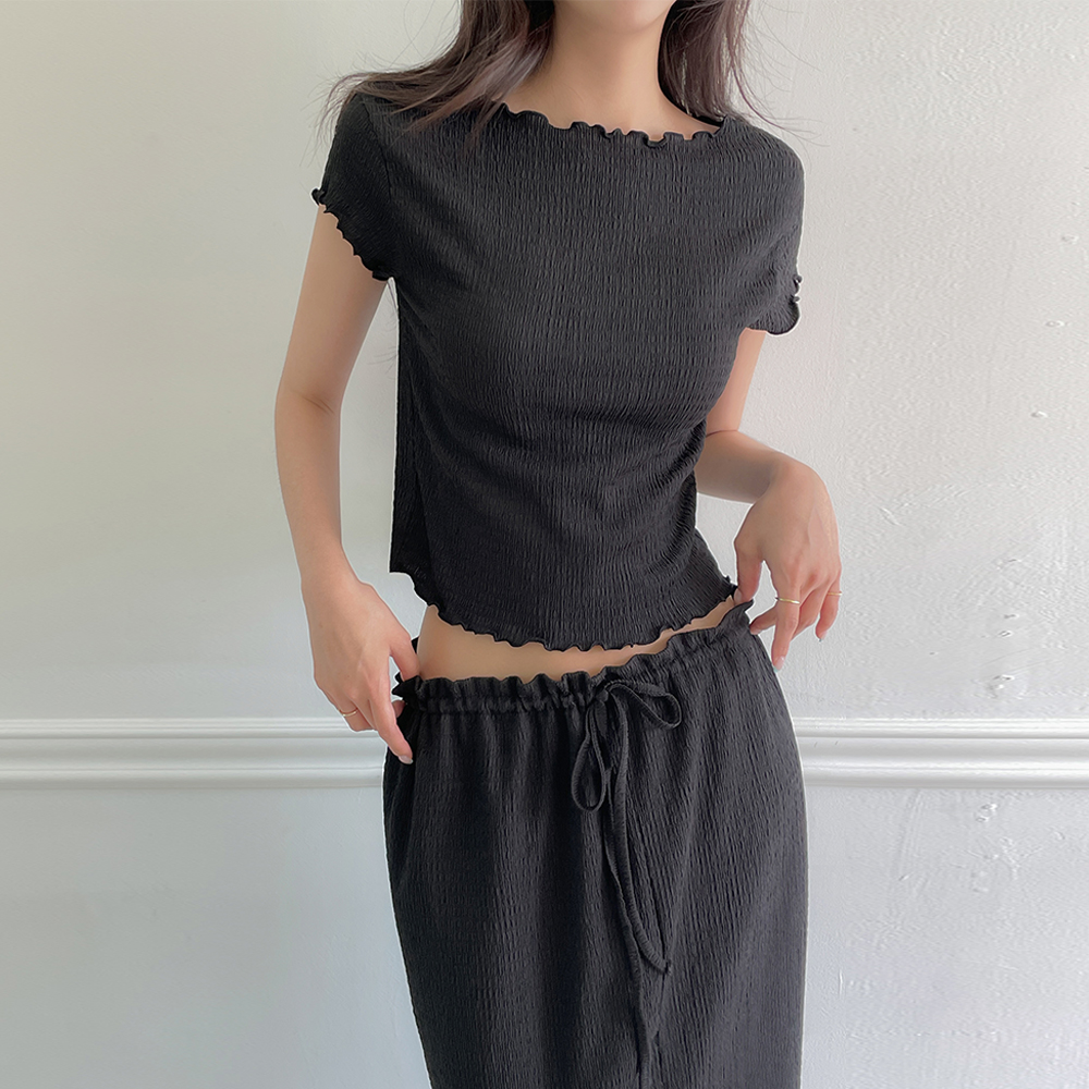 Wrinkle Wave Set-up T-shirt