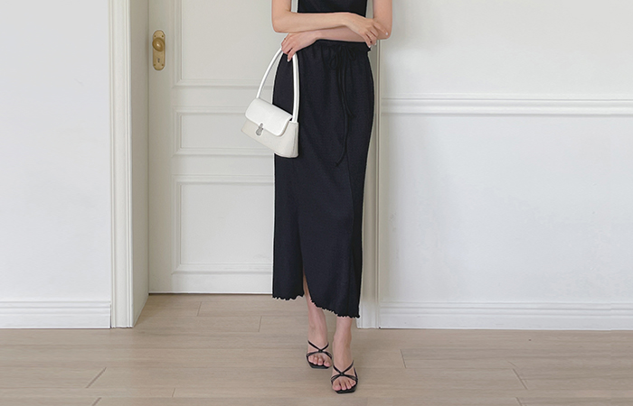 Wrinkle Wave Set-up Skirt