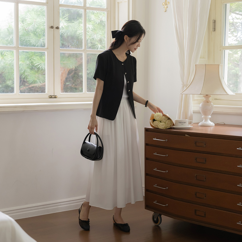 Pure Soft A-line Banding Skirt
