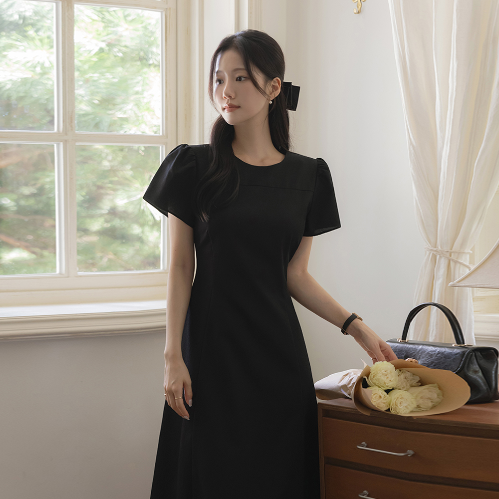 Grace Puff A-line Dress