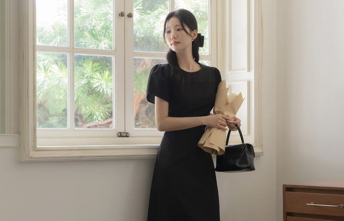 Grace Puff A-line Dress