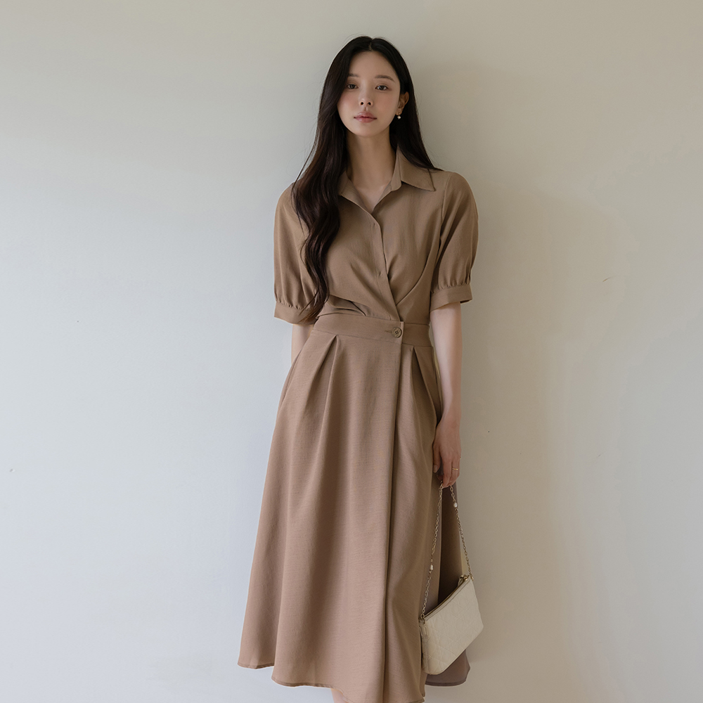 Polo Back Banding A-line Dress