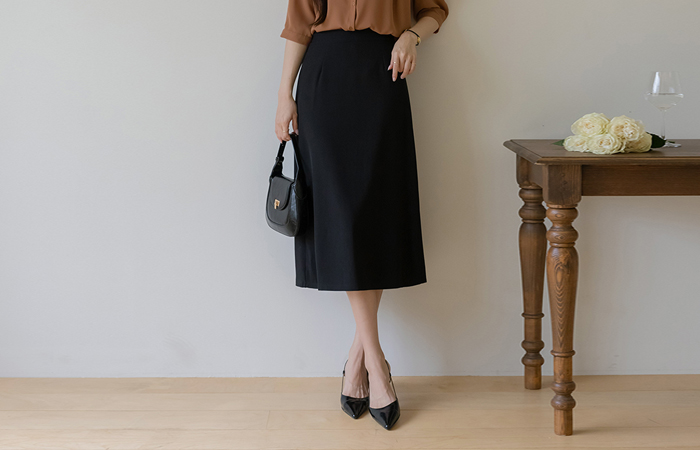 Feminine The Back Banding 깔끔핏 Skirt