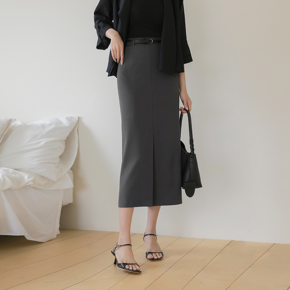Modern H-line Skirt(+Belt)