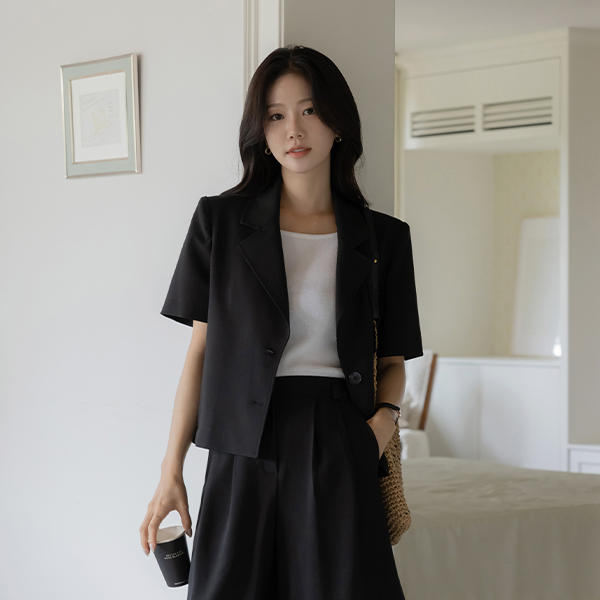 lucy Polo Back-Button Center Front Vent Set-up Jacket