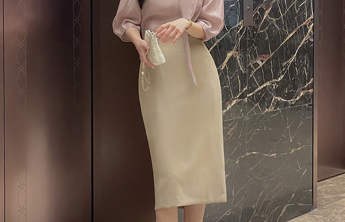 Modern H-line Midi Skirt