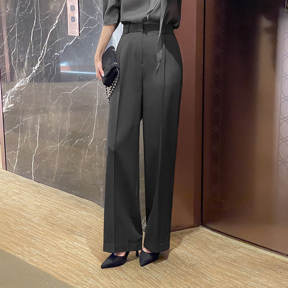 Easy Pintuck wide fit Slacks