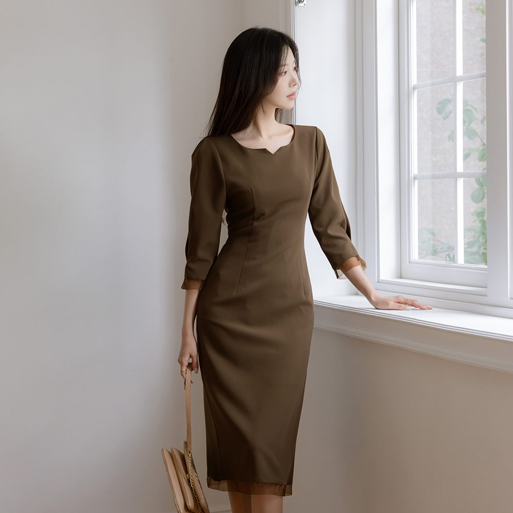 Organza Color Combination H-line Capri Dress