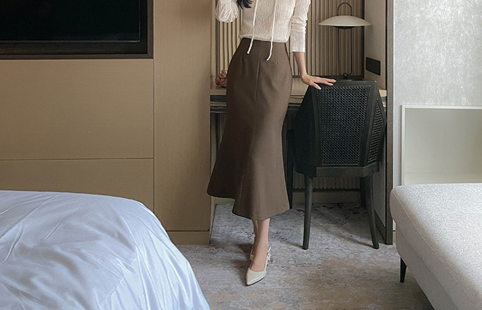 Wool Mermaid Long Skirt