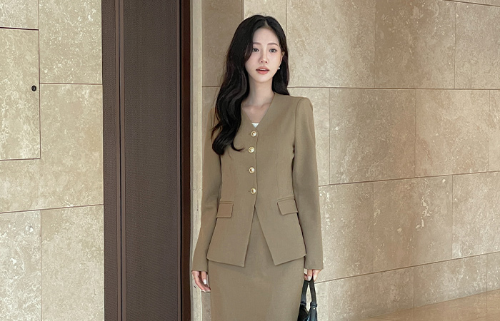 ODE Modern No-collar Set-up Jacket