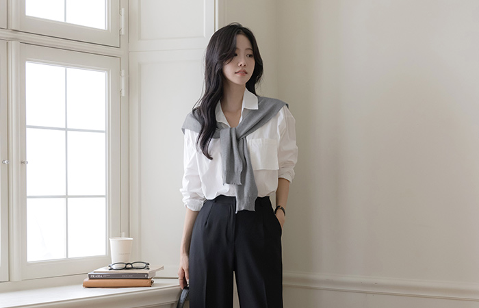 Standard Pocket Shirt&Shawl SET