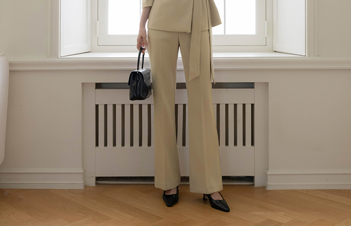 Semi- Boot-Cut Set-up Slacks