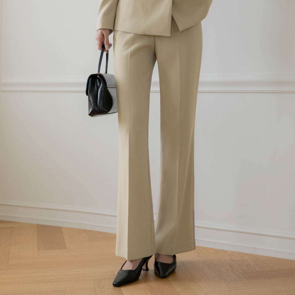 Semi- Boot-Cut Set-up Slacks