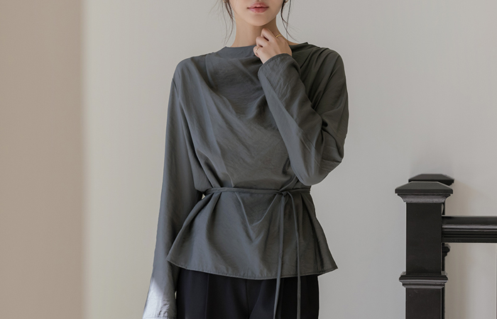 Berlin Shoulder Shirring Strap Belt Blouse