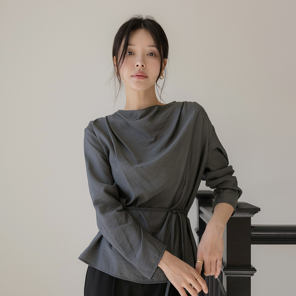 Berlin Shoulder Shirring Strap Belt Blouse
