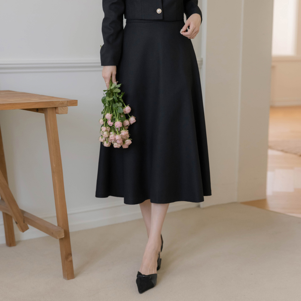 ray Tweed A-line Set-up Skirt