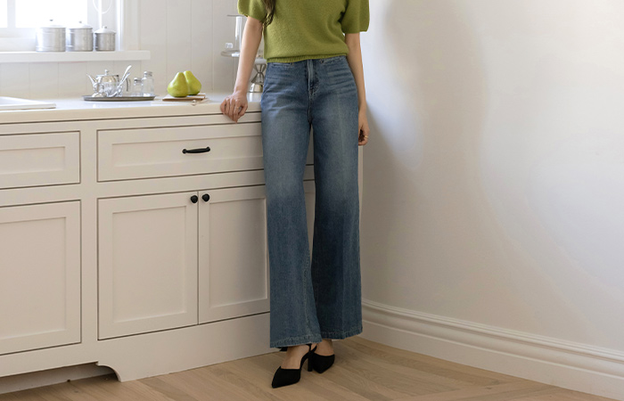 Washing Pocket Point 커버핏 Denim Pants