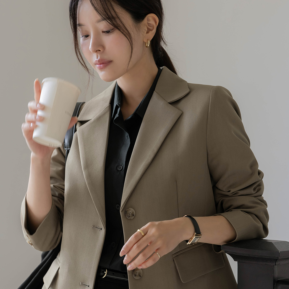 Modern Solid Basic Jacket(fall)