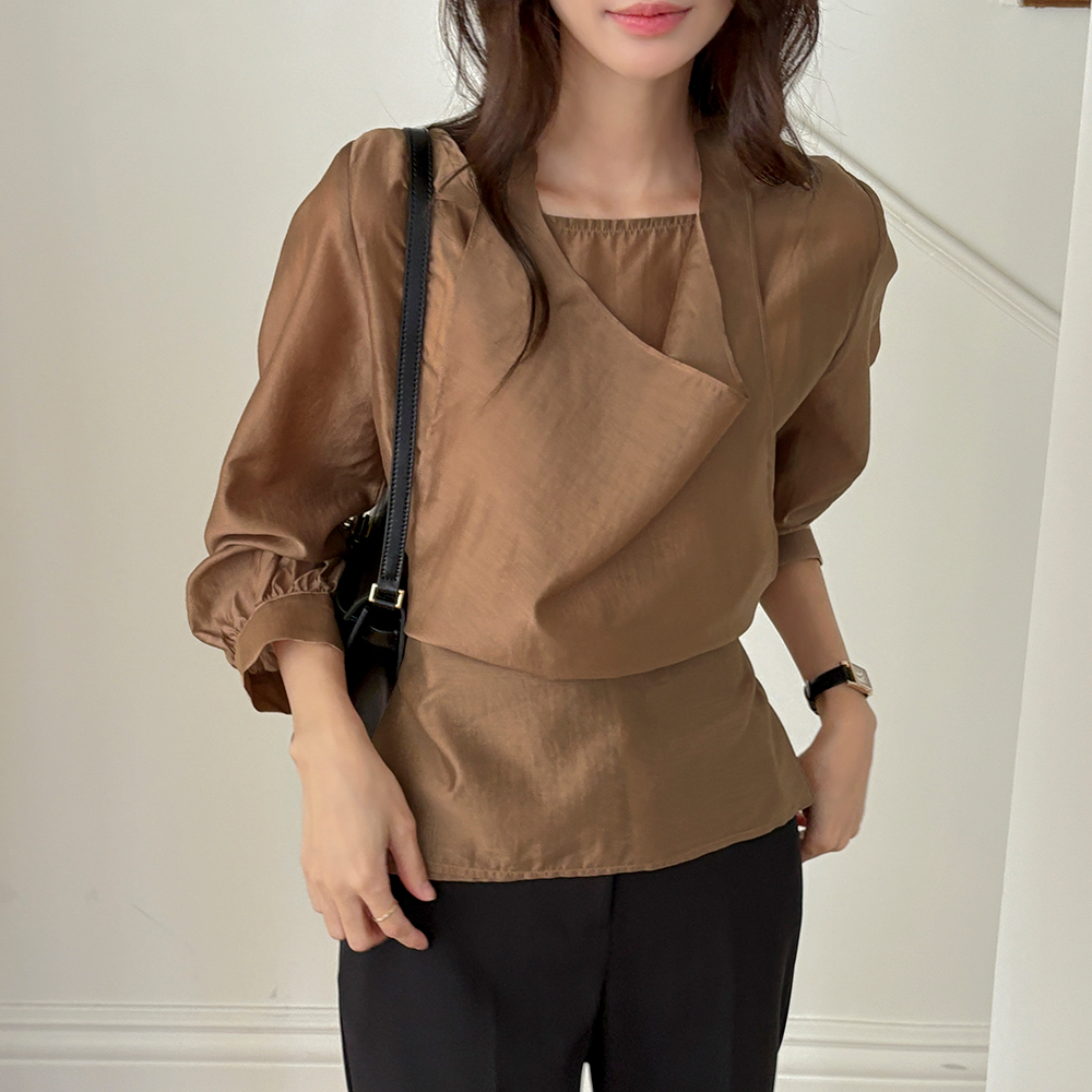 Unit Halter neck Sleeveless shirts&Blouse SET