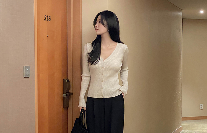 Jenny Halter neck&Corduroy Knit SET