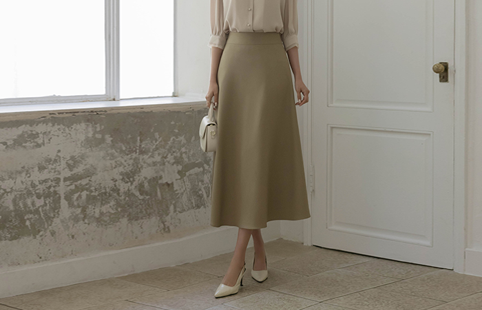 Angel Soft Flared Long Skirt