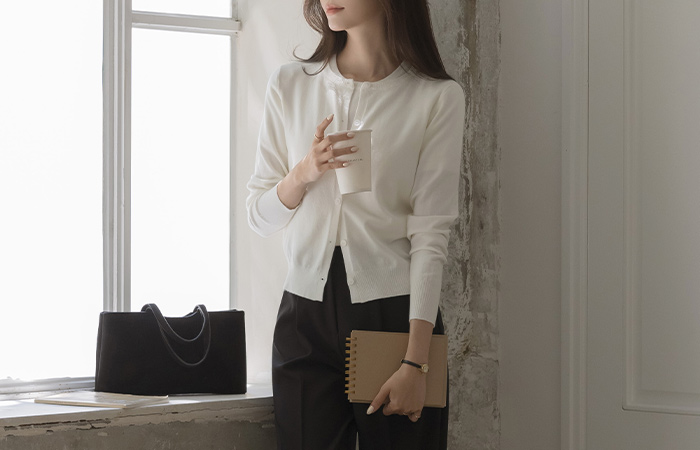 Soft Biscos Short-sleeve Knit&Cardigan SET