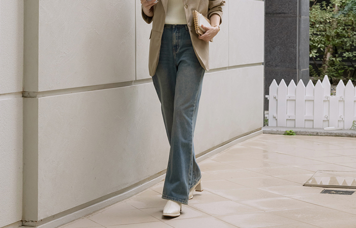 Length repair NO! Hidden Banding Slim Fit Denim Pants(3type)