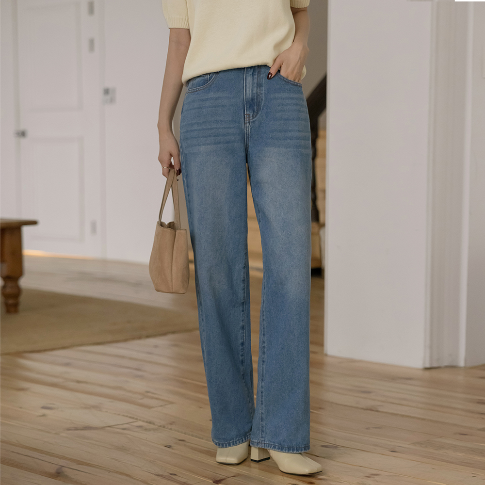 Length repair NO! wide fit Denim Pants (Short/Middle/Longver)