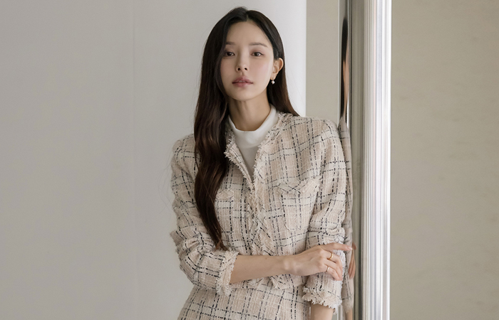 Ivy Check Tassel Tweed Set-up Jacket