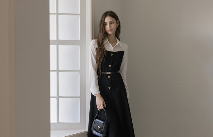 Muse Classic layered Tweed Dress
