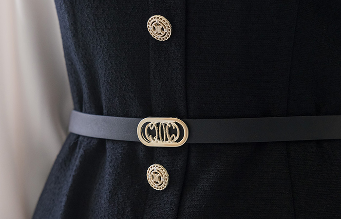Muse Classic layered Tweed Dress_Belt