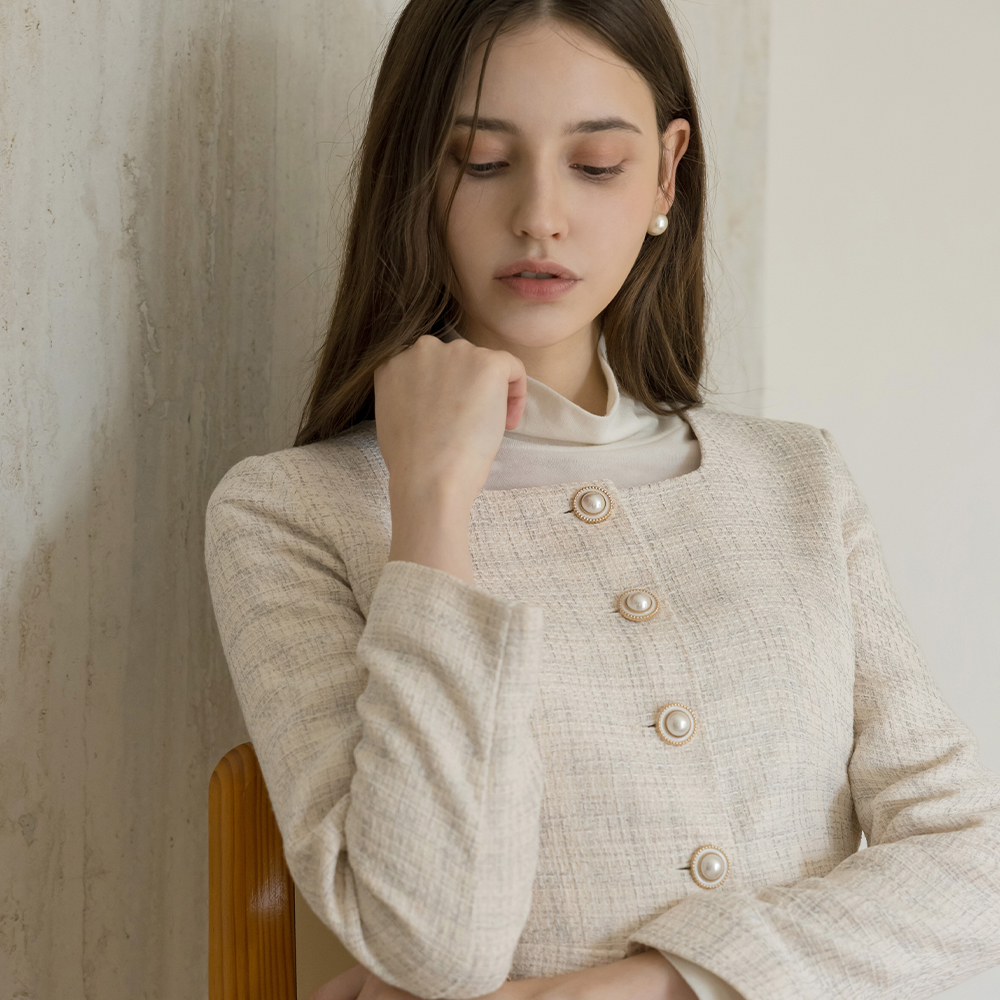 Pearl Laura Tweed Set-up Jacket