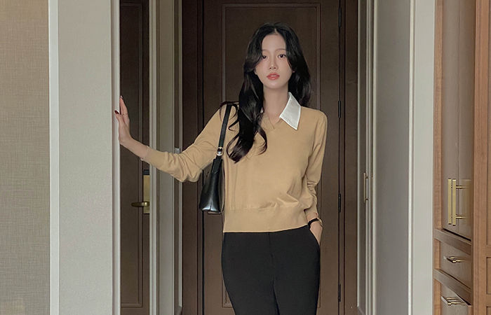 Collar Cashmere Knit