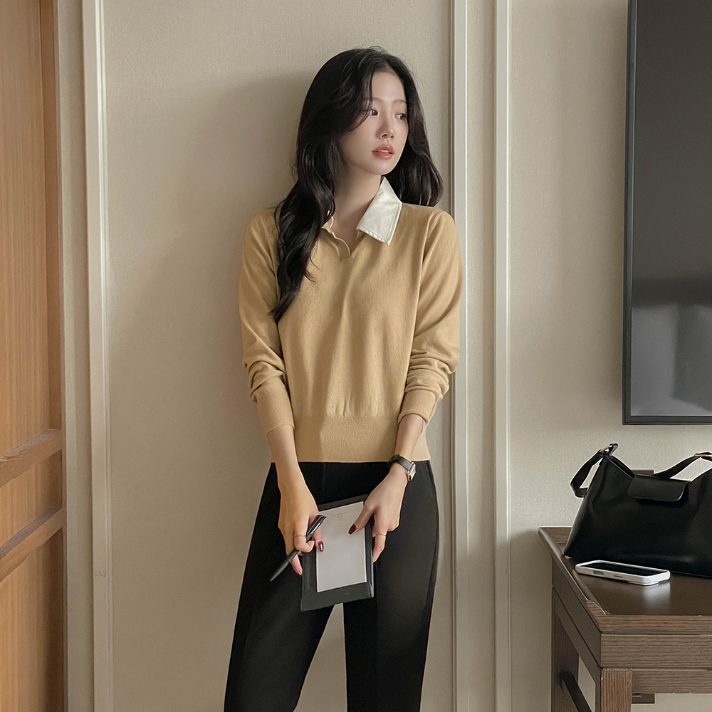 Collar Cashmere Knit