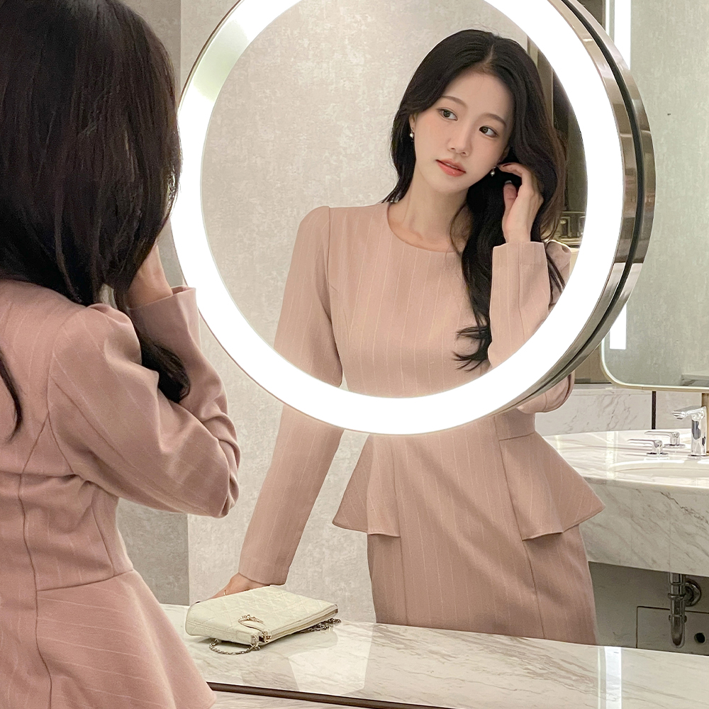 Peplum Style Stripe Dress