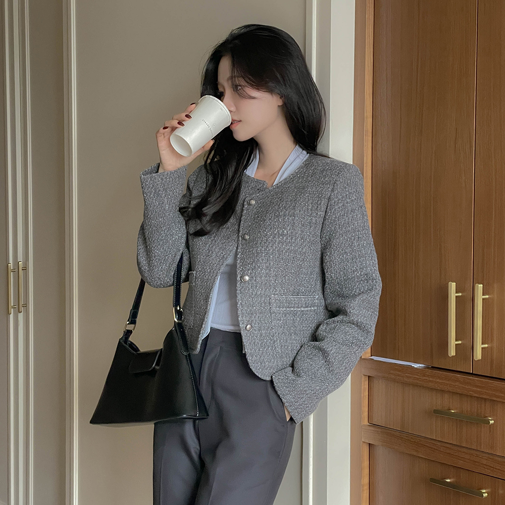 Jane Basic Fit Wool Tweed Jacket