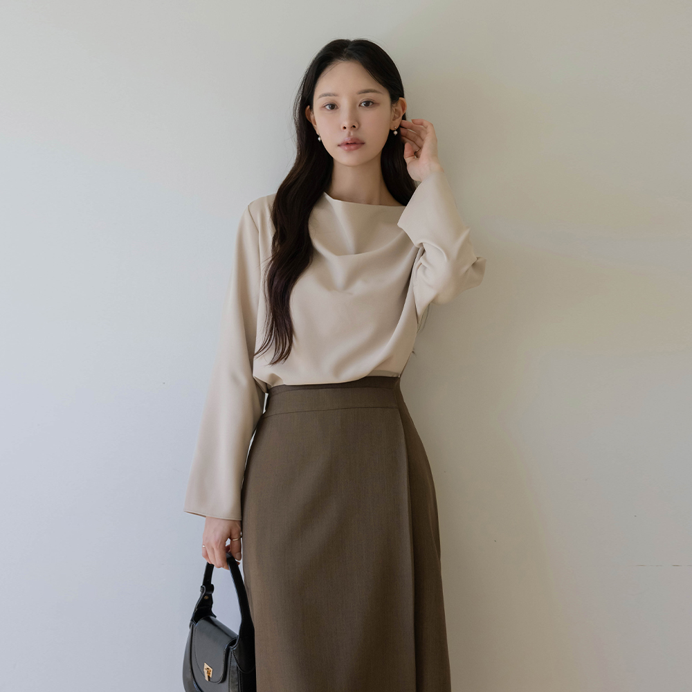 Laura Feminine Cowl Neck Blouse